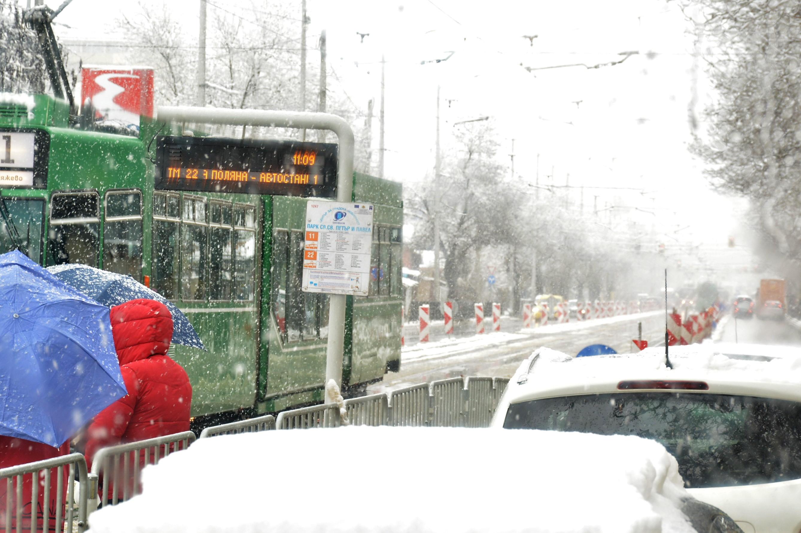 Чистене на сняг в София