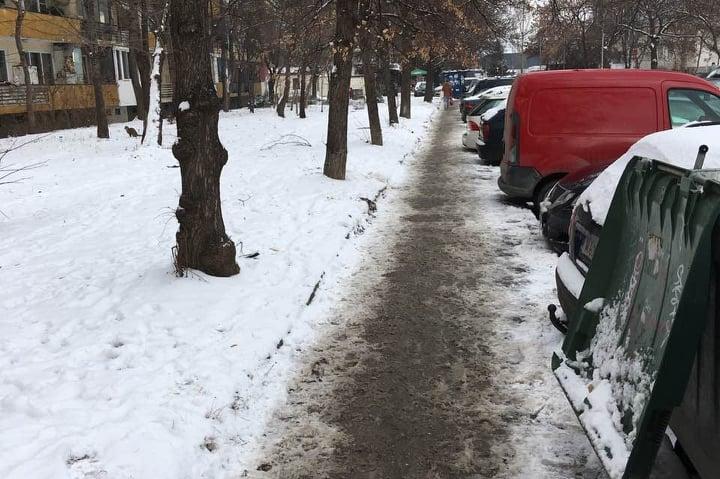 Изчистени тротоари по ул. Туше Делииванов в Дружба 1