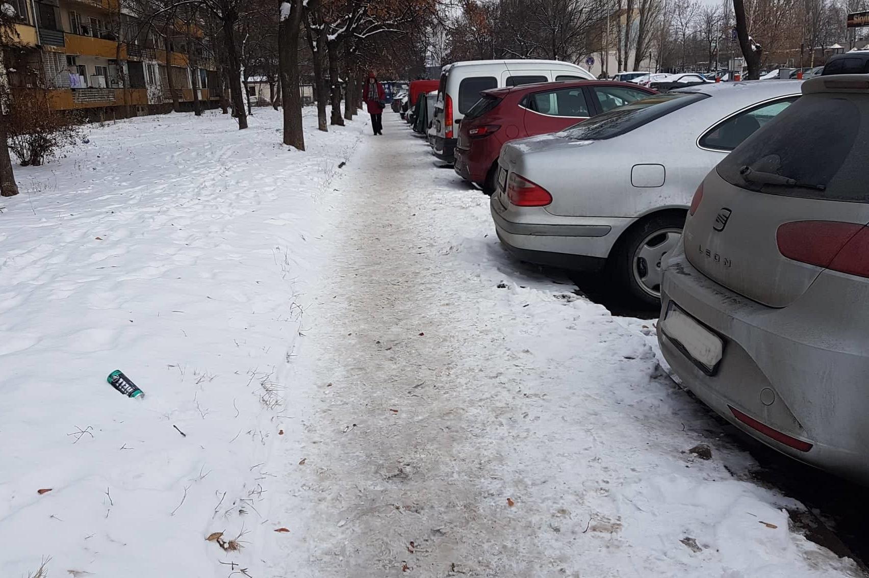 Заледени тротоари по ул. Туше Делииванов