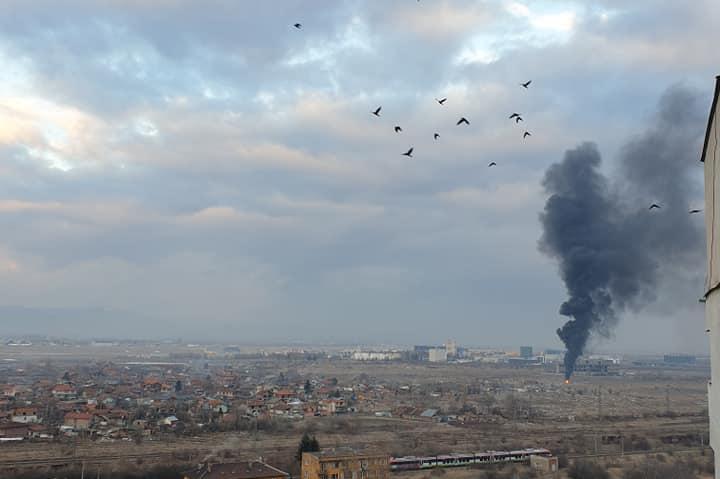 Пожар в квартал Христо Ботев