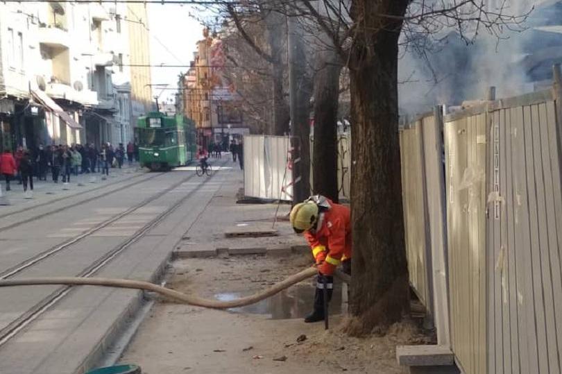 Пожар на площад "Славейков"