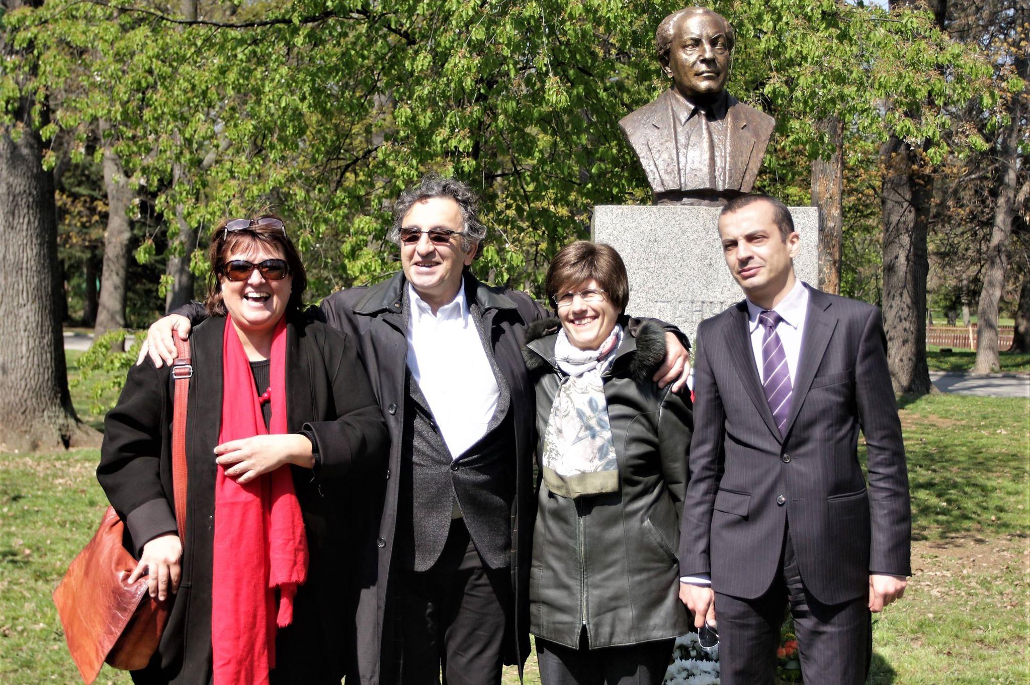 Откриване на възстановения бюст-паметник на Панчо Владигеров в Борисовата г