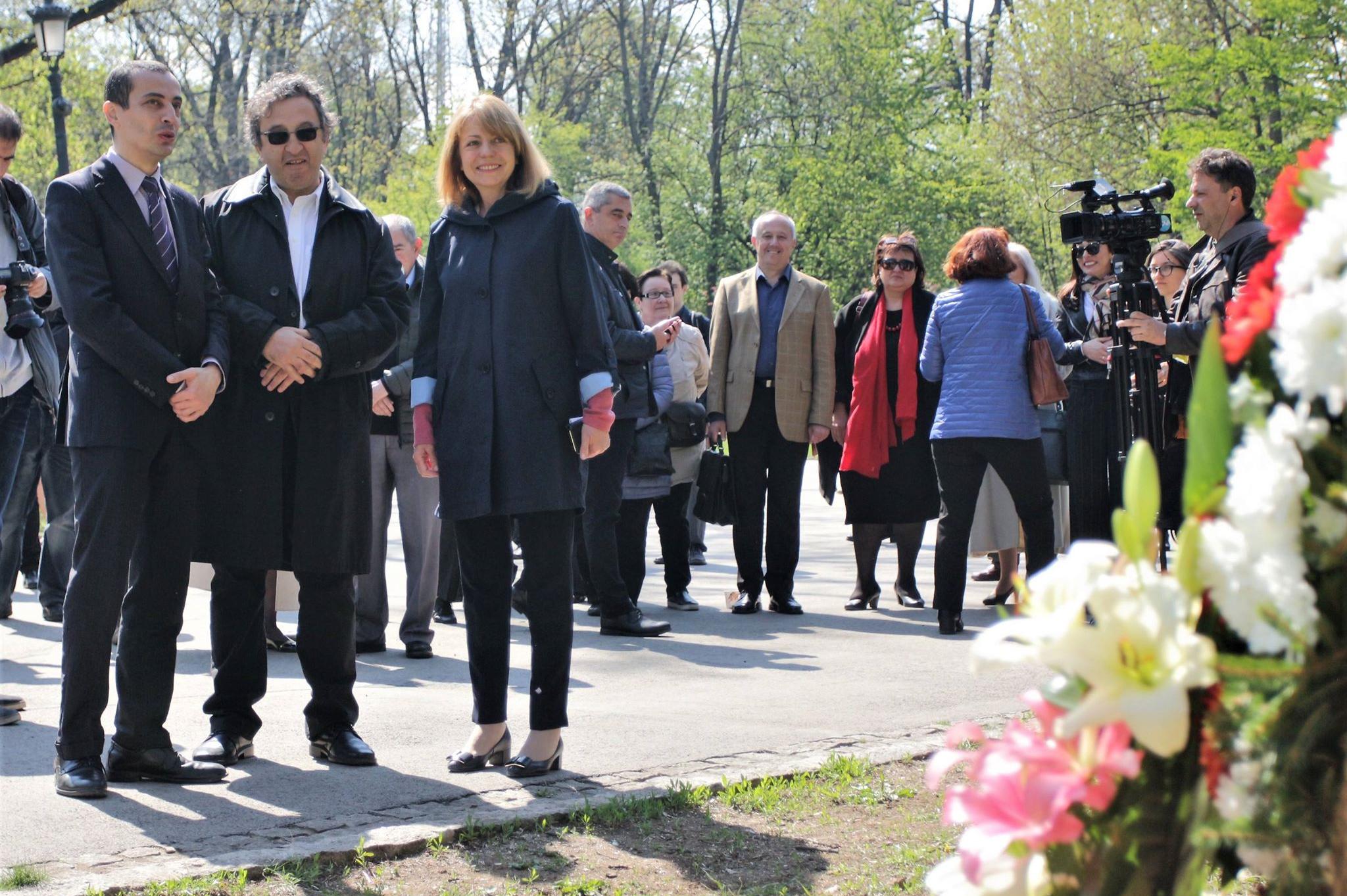Откриване на възстановения бюст-паметник на Панчо Владигеров в Борисовата г