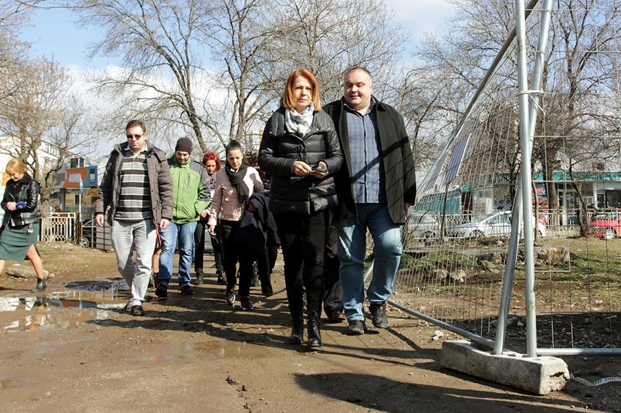 Йорданка Фандъкова и кмета на район "Искър" Ивайло Цеков