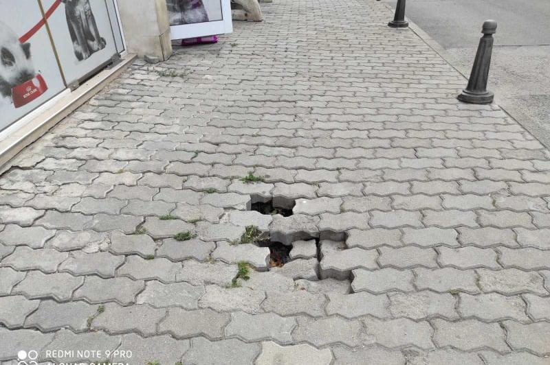 Пропадна новоремонтиран тротоар в Слатина