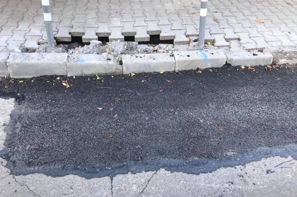 Ремонтираха пропадналия тротоар на ул. "Св. Пимен Зографски"