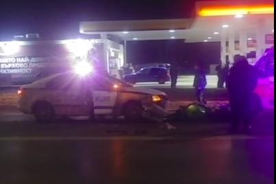 Моторист се блъсна в  полицейска кола в Люлин 1