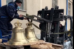 Пристигнаха излетите в Украйна камбани за храма в "Изгрев"
