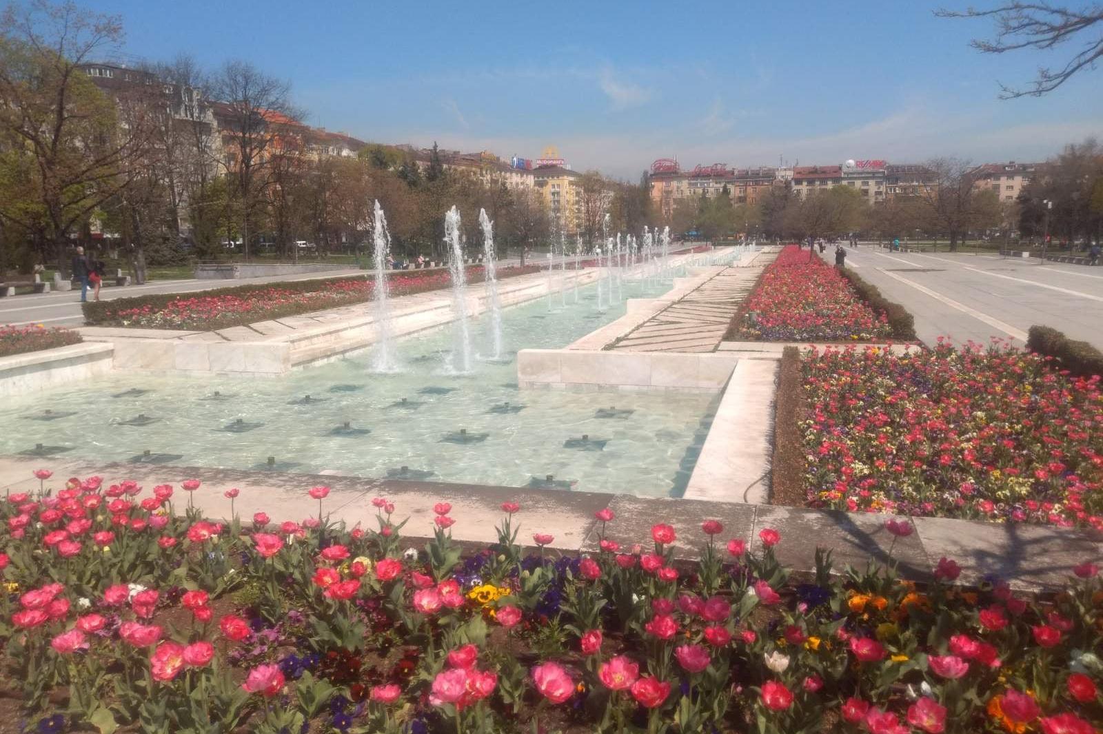 Пролетното ухание на София - цветя, зеленина и фонтани