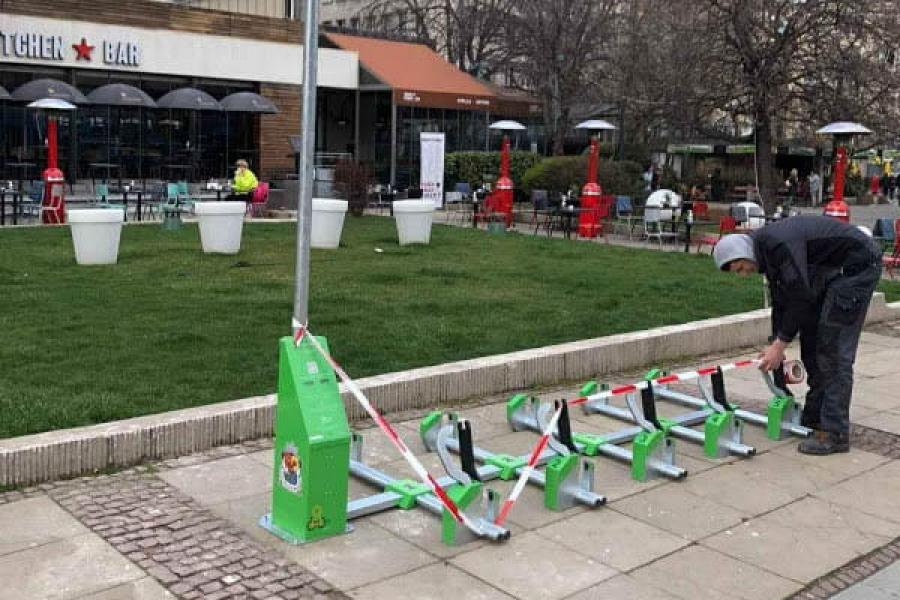 Ново: На 3 места в центъра на Софиа монтираха безплатни стойки за велосипед