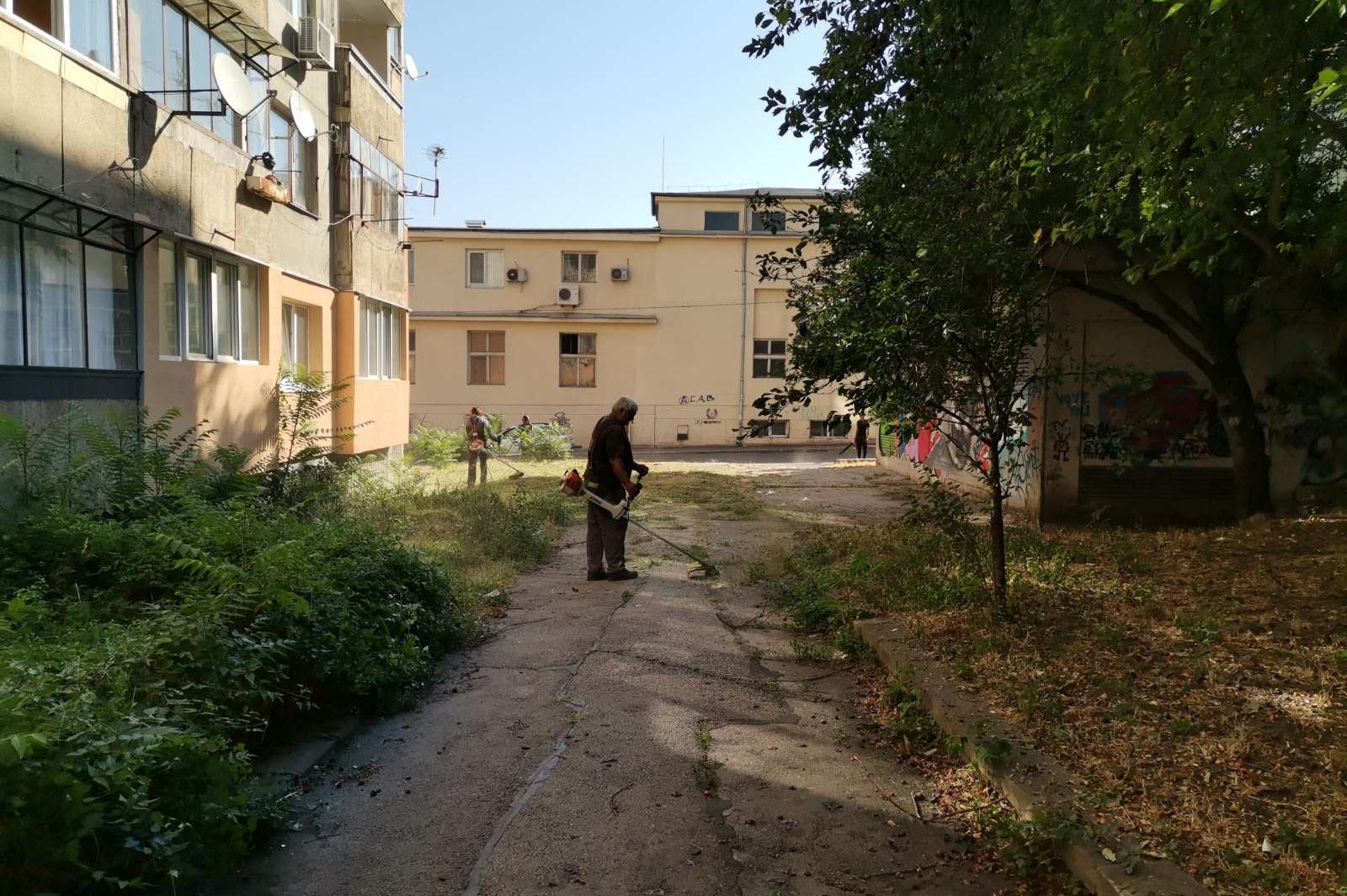 В "Красно село": Чистене между блоковете, асфалтиране на улица и пребоядисв