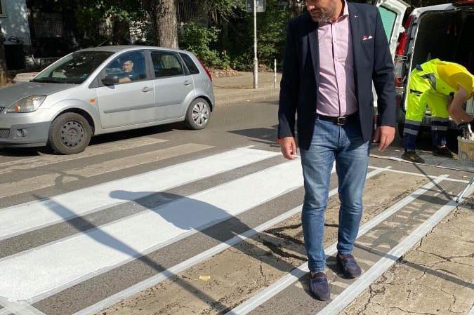 Нова маркировка на пешеходните пътеки в София за първия учебен ден