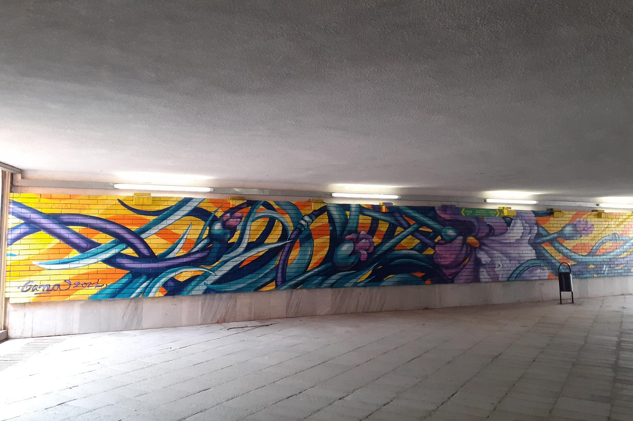 С графити обновиха подлеза между Централна гара и автогара в София