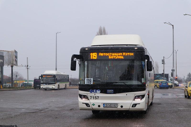 Временно се променя маршрутът на автобус № 119