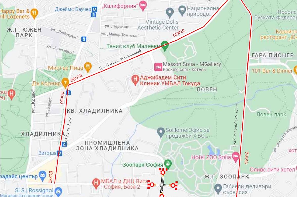 В София: Затварят кръстовището ул. “Ф. Кутев“ и ул. “Могилата“ за полагане 