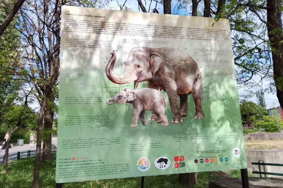 Столичният зоопарк с образователни пана за застрашените видове